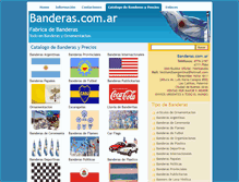 Tablet Screenshot of banderas.com.ar